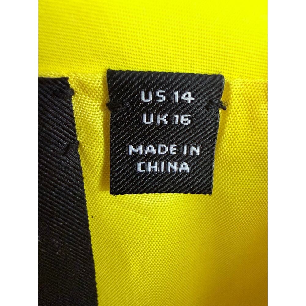 Carlisle Yellow Zip Front Jacket Size 14 Structured Career Blazer - Picture 6 of 9